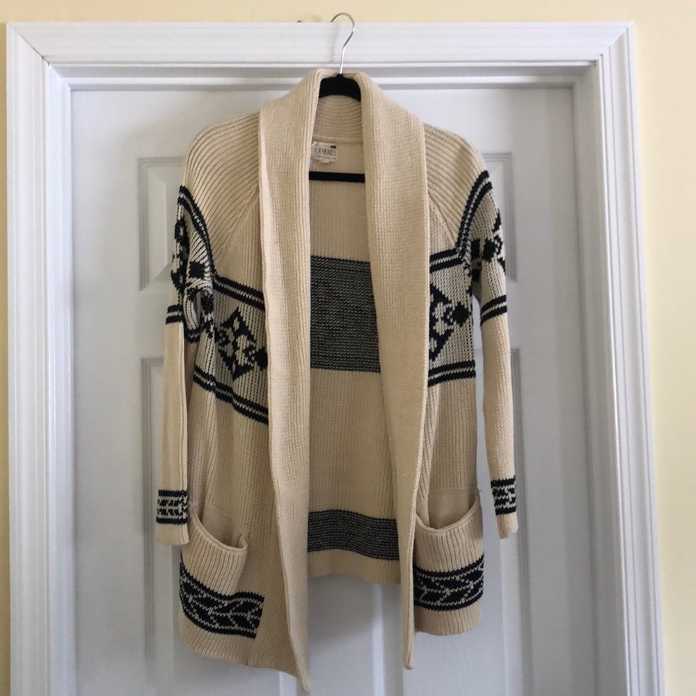 LA Hearts long cream colored cardigan Size XS/S